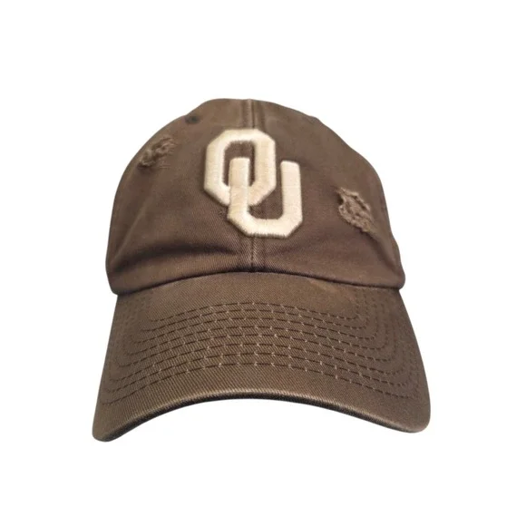 Vintage Rare American Needle Oklahoma Sooners Hat Unisex Brown OU Distressed